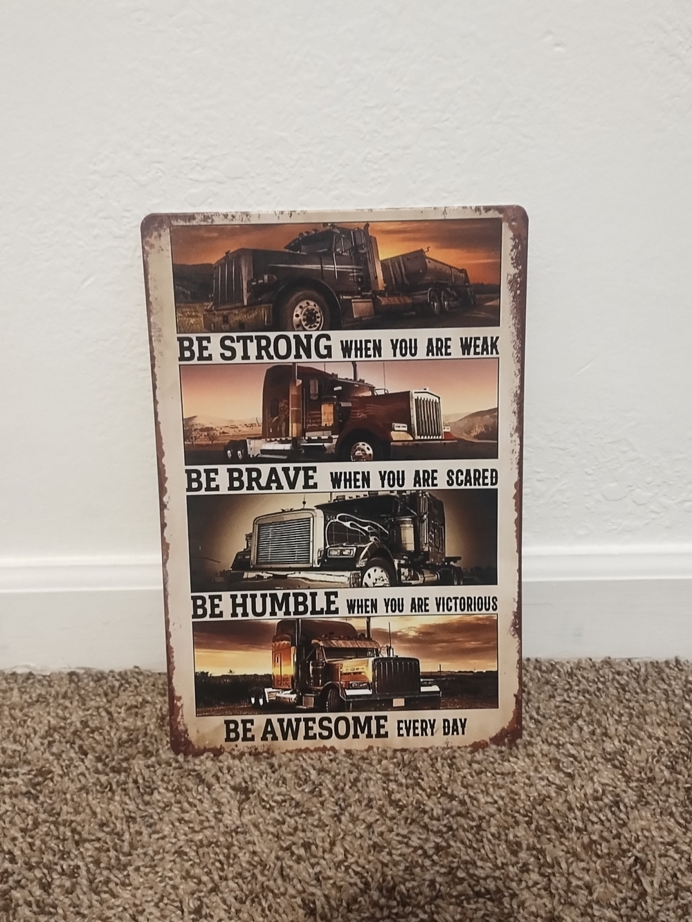 Metal Poster, Gift For Trucker, very good condition